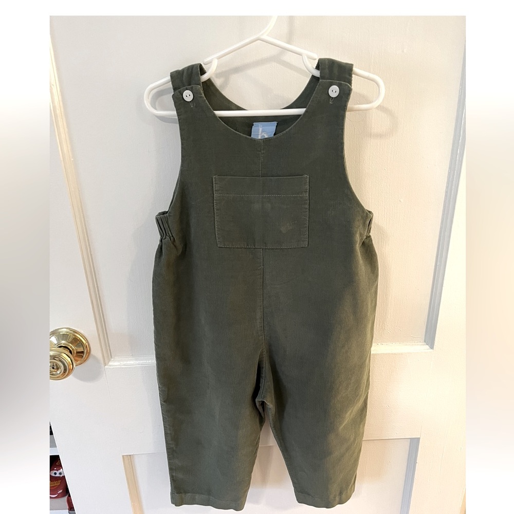 Bella bliss green corduroy overall size 2